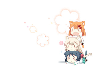 Anime characters hugging white background - two anime character free wallpaper