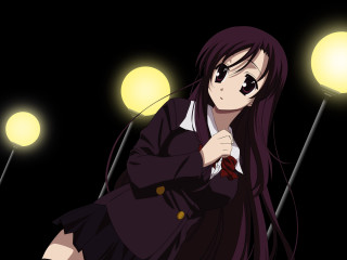 Woman blackcoat lightbulb yellowlights rayonism - a character portrait free wallpaper