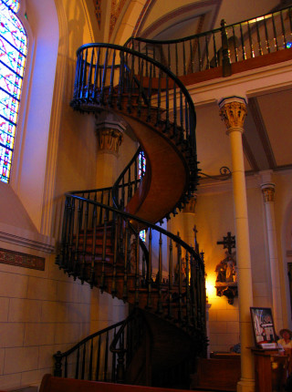 Spiral staircase church stained glass - gaudy free wallpaper