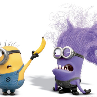 Cartoon character banana minion purple - andries both free wallpaper