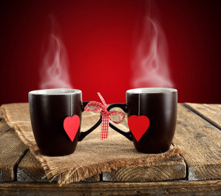Coffee mugs hearts table red - florianne becker free wallpaper