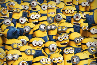 Minion faces bunch group funny - incoherent free wallpaper