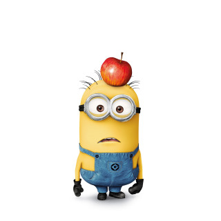 Minion apple on top of - cute free wallpaper