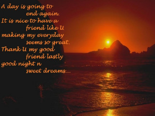 Sunset friend quote goodnight dream - good free wallpaper