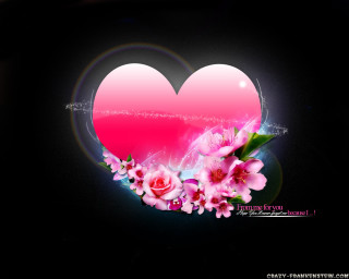 Heart pink flower rose love - a pink heart free wallpaper