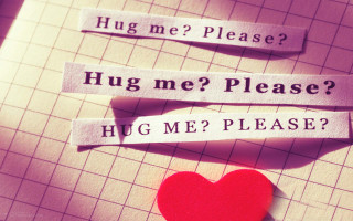 Heart hug me conceptual art - a piece of paper free wallpaper