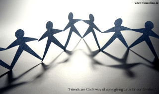Paper people holding hands circle - a circle free wallpaper