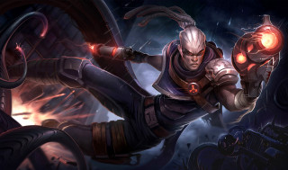 Man holding glowing light demon - a dark cave free wallpaper