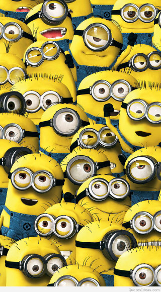 Minion faces bunch group collection - incoherent free wallpaper