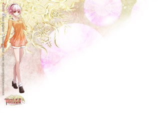 Girl short dress white background - swirl free wallpaper