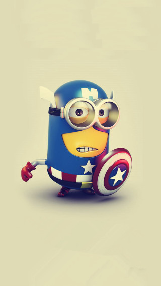 Minion captain america costume face - marvel free wallpaper