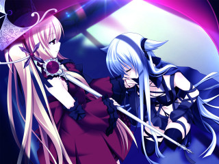 Anime characters long hair portrait - the other holding free wallpaper
