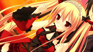 Anime girl blonde red eyes 2 - red eye free wallpaper