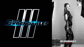 Man woman black white expendables - posing free wallpaper