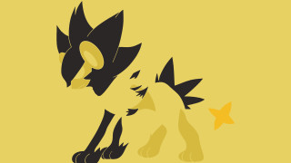 Yellow background black white cat 7 - flat free wallpaper