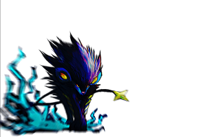 Strange creature star mouth white - a drawing free wallpaper