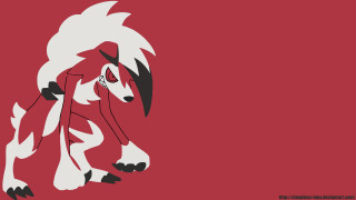 Red white wolf black eyes - derf free wallpaper