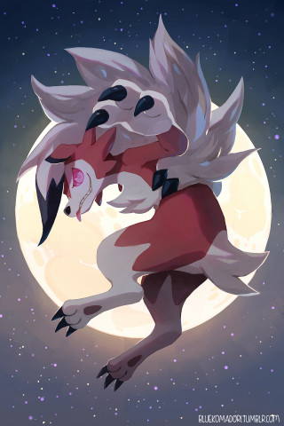 Cartoon character big head and - a full moon free wallpaper
