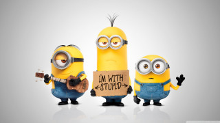 Minions holding sign guitar not - im free wallpaper