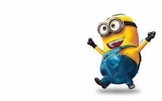 Cartoon character jumping arms out - a picture free wallpaper