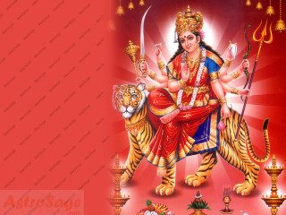 Hindu god tiger sword crown - a painting of a hindu god free wallpaper