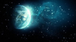 Blue planet blue sky stars - a blue planet free wallpaper