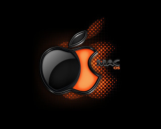Apple orange black background computer - chica macnab free wallpaper