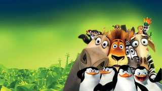 Penguins lion cartoon scene green - cliff childs free wallpaper