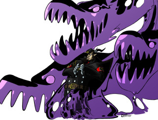 Purple monster black coat black - eldritch free wallpaper
