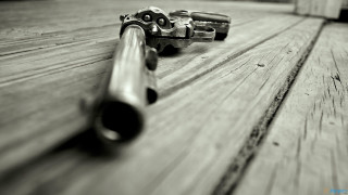 Guns doorhandle woodenfloor blackandwhite military - a door handle free wallpaper