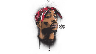 Man red bandanna black white - shaded free wallpaper