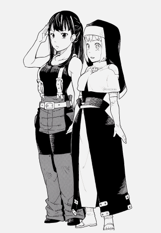 Anime girls stand arm around - ada gladys killins free wallpaper