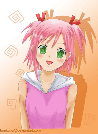 Pink hair green eyes hoodie - a pink shirt free wallpaper