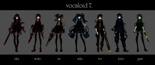 Anime characters group poses colors 2 - character design free wallpaper