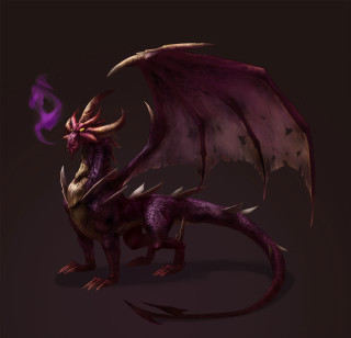 Purple dragon black tail purple - dragon art free wallpaper
