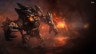 Demonic creature dark forest flames - a demonic looking creature free wallpaper