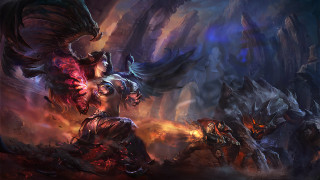 Woman demon face wings head - bayard wu free wallpaper