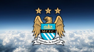 Blue white emblem stars clouds - free city wallpaper