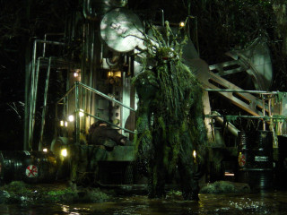 Truck parked swamp night man - the water next free wallpaper