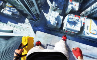 Person standing ledged red gloves - red glove free wallpaper