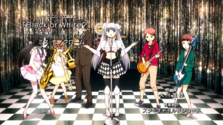 Anime characters checkered floor black - floor free wallpaper