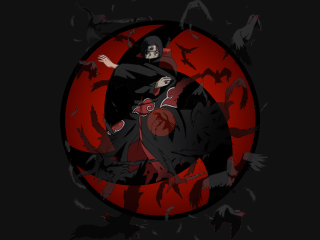 Black coat red circle birds - circle free wallpaper