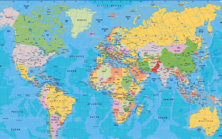 World map countries major cities 11 - all free wallpaper