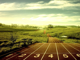 Running track numbers field sky - allan brooks free wallpaper