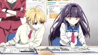 Girls desk computer man standing - behind them free wallpaper
