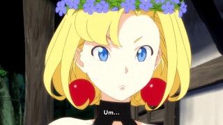 Blonde girl flower crown black - a red collar free wallpaper