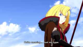 Blonde woman red coat black - woman free wallpaper