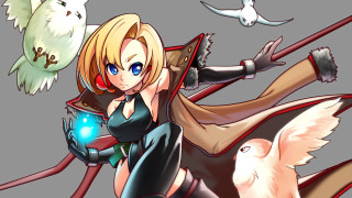 Woman sword bird shoulder bird - a sword and a bird free wallpaper