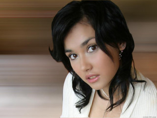 Woman black hair white shirt 8 - black hair free wallpaper