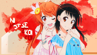 Eizan kikukawa anime girls red - two anime girl free wallpaper